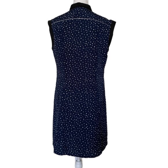 JASON WU 20th Anniversary Collection Navy Blue Polka Dots Sheer Dress Small - Picture 6 of 6